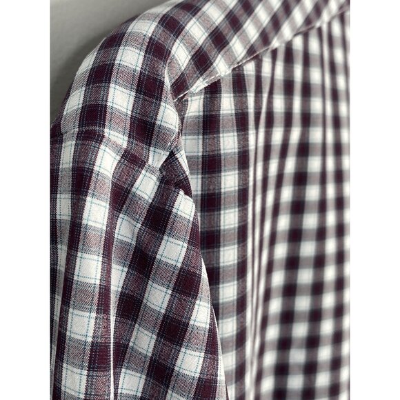 Mizzen + Main Leeward Button Down Shirt Men’s XL Trim Fit Purple Check Gingham - Picture 4 of 16